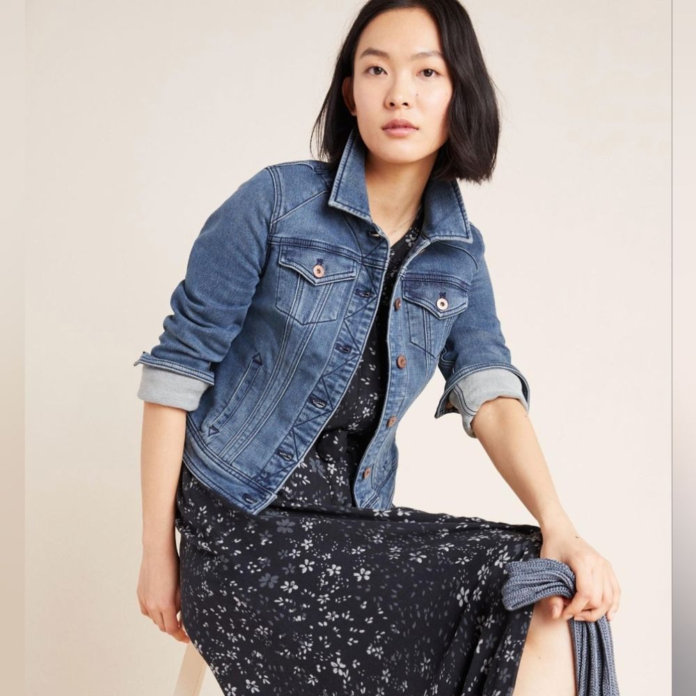 Pilcro Classic Fitted Denim Jacket sz SP EUC